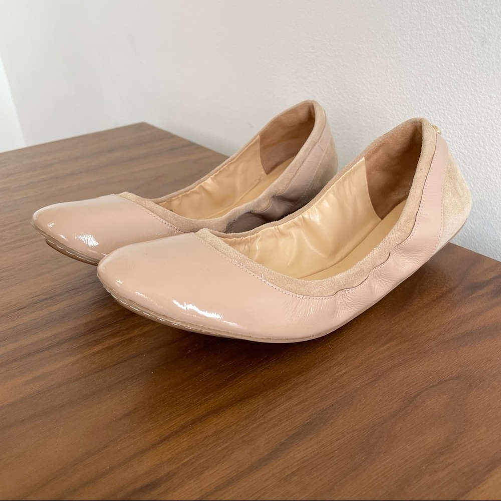 Cole Haan Avery Ballet Flats maple sugar patent leather scrunch
